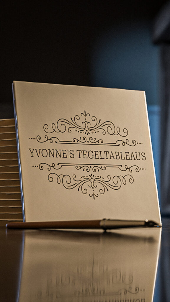 Mijn werkwijze een prachtige tegel met Logo yvonne's tegeltableaus