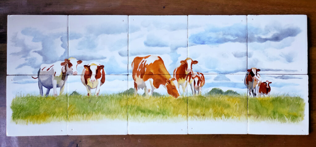 Contact opnemen toont een prachtig tableau van koeien in de wei