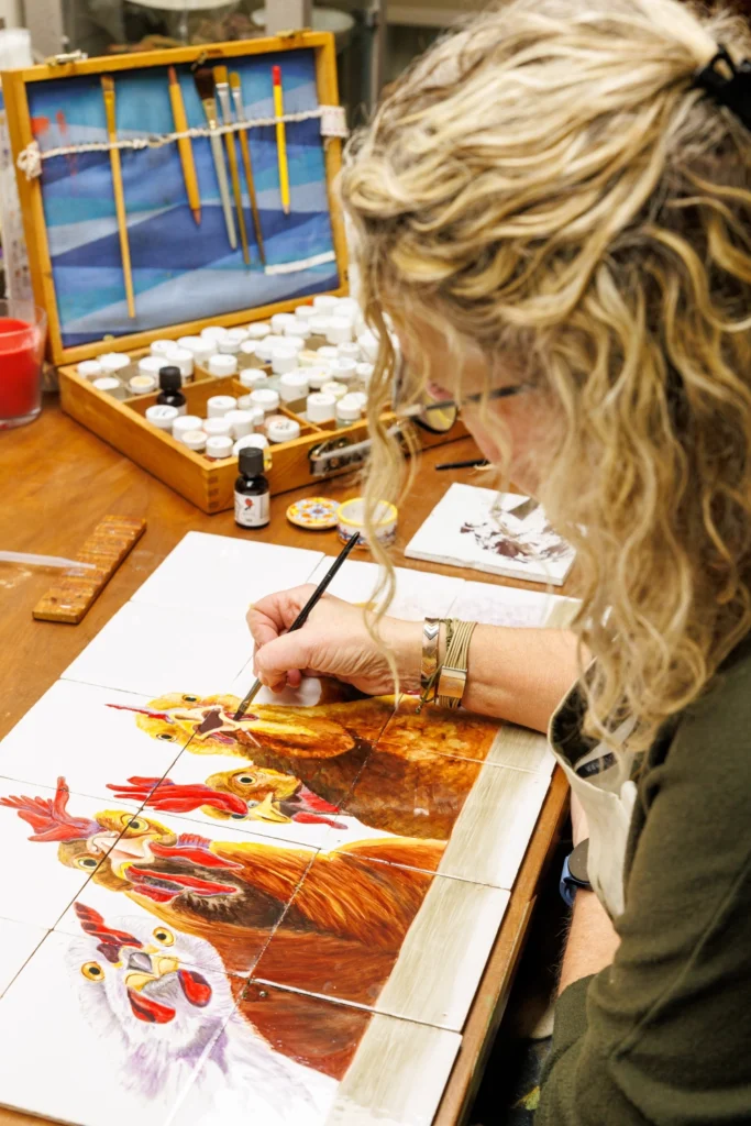 handgeschilderd tegeltableau kopen landelijke keuken